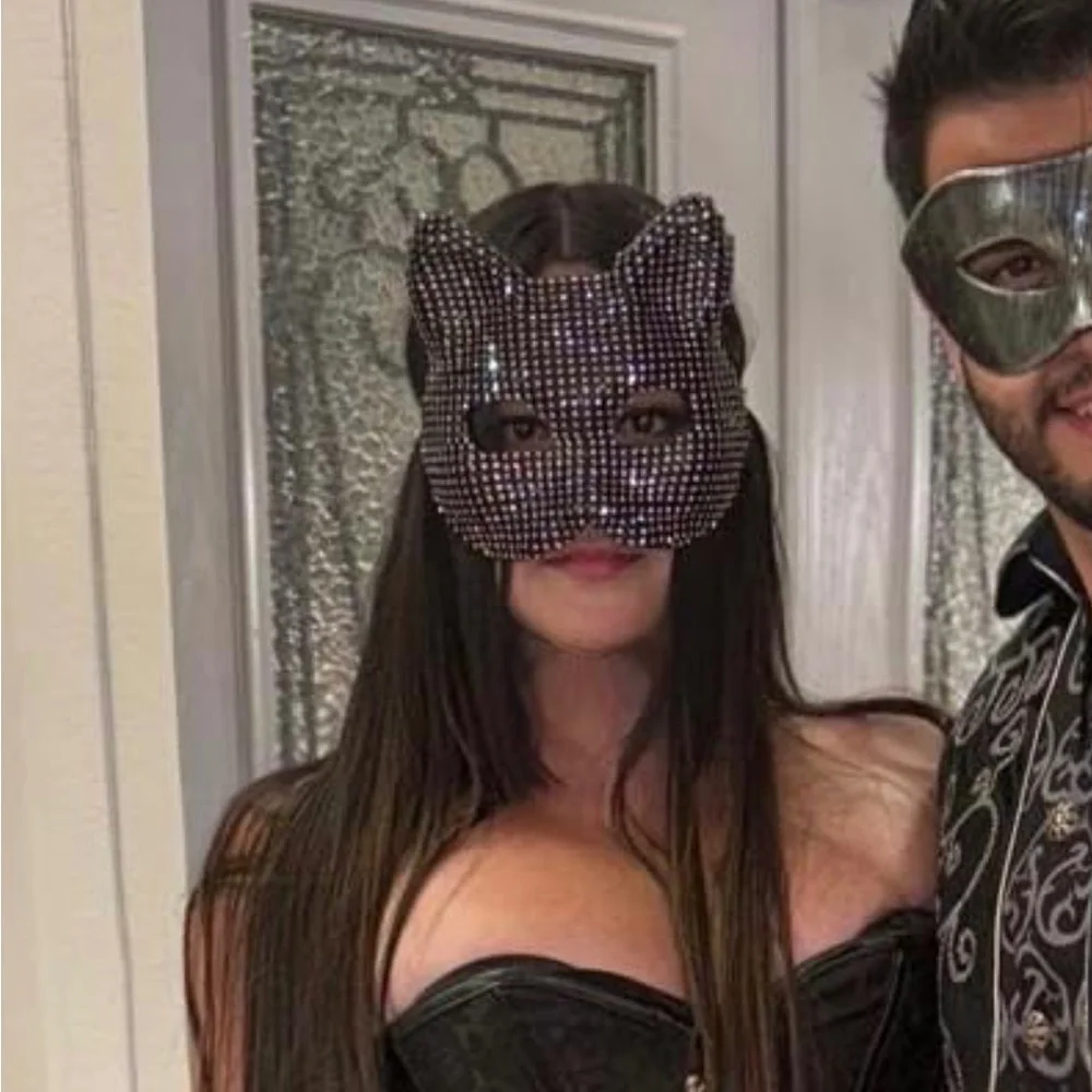 sparkling cat mask